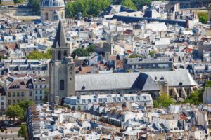 Quartier Saint Germain des Pres vu du ciel