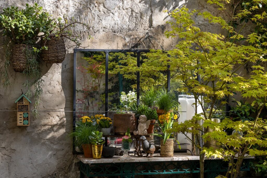 in the garden of our hotel saint-germain-des-prés Paris