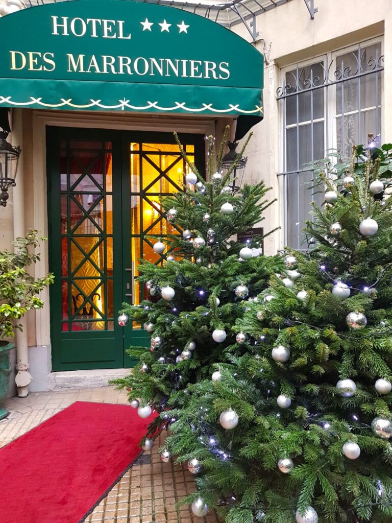 Christmas Market in Paris : Hotel des Marronniers near the Christmas village of Saint-Germain-des-Prés