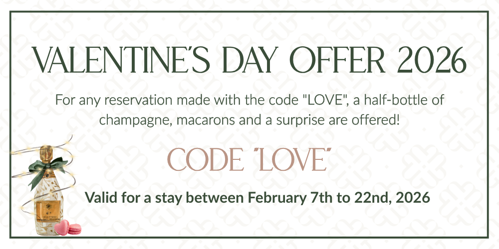 Valentine's Day offer : Champagne, macarons and a surprised offered by Hotel des Marronniers Paris